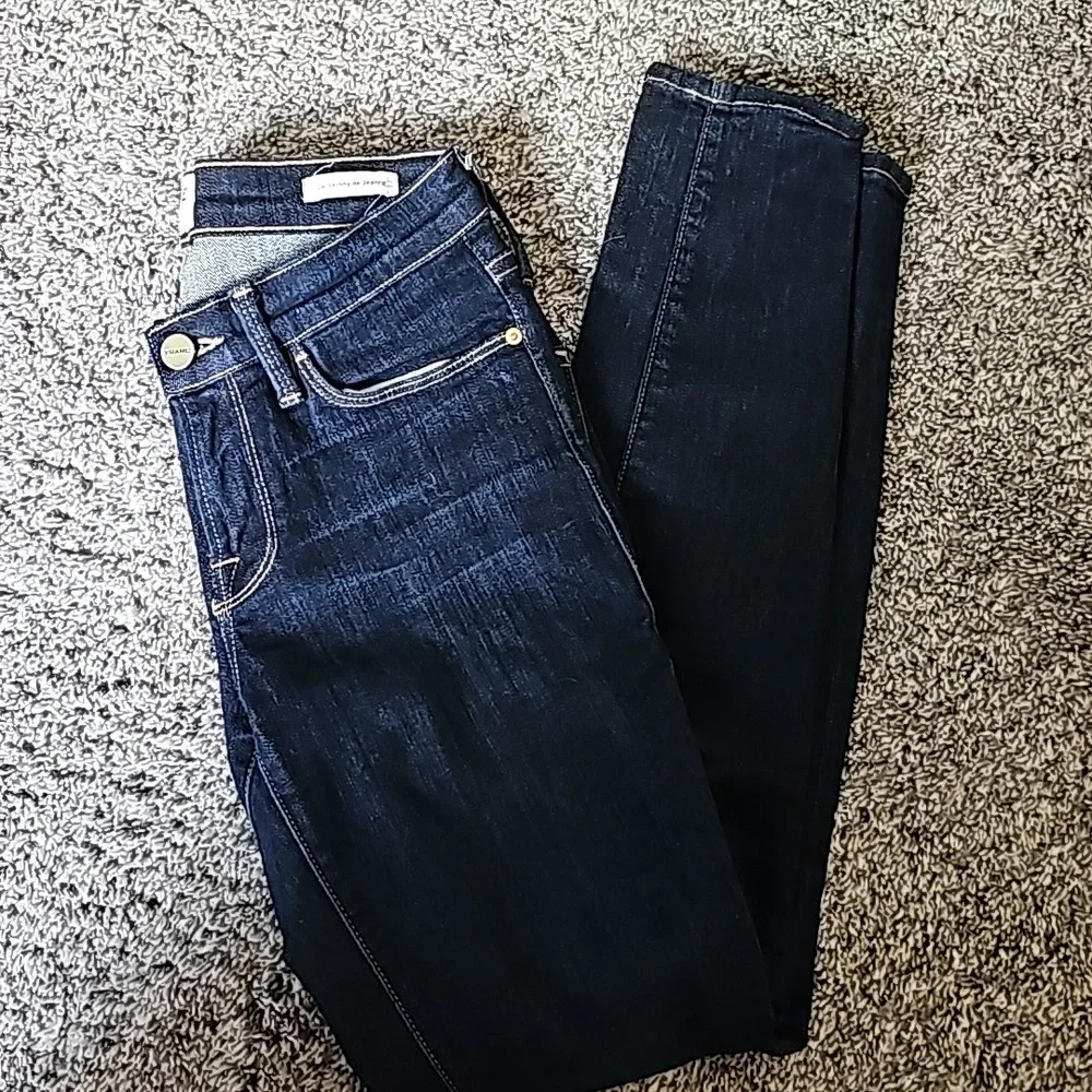 STUNNING FRAME DARK SKINNY LE SKINNY DE JEANNE JEANS - Picture 10 of 13